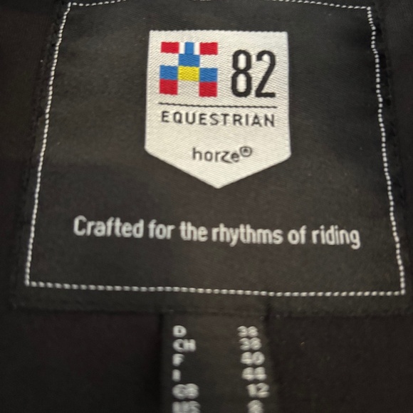 Equestrian 82 Horze coat ladies size 8US dark blue with black lining riding wear - Picture 2 of 14